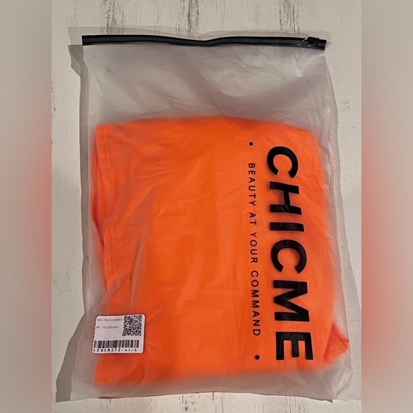 ChicMe One-Shoulder High Slit Maxi Dress - Orange (NWOT) - Picture 9 of 9